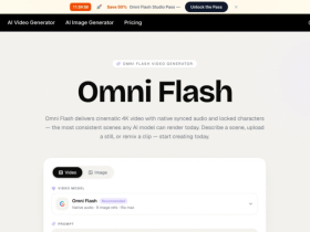 Omni Flash:一款自带口型同步与电影级运镜的AI视频生成神器