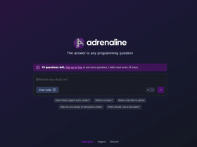 Adrenaline AI:一款能自动修Bug还能画图的免费AI编程神器