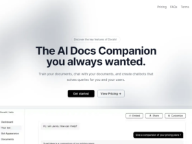 Docs AI智能文档工具:支持文档训练问答、搭建网站AI机器人,可定制品牌界面自带PWA极速访问
