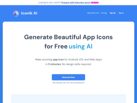 Iconik AI:一款能免费智能生成多平台应用图标、支持自定义设计,适配各类品牌制作的AI工具